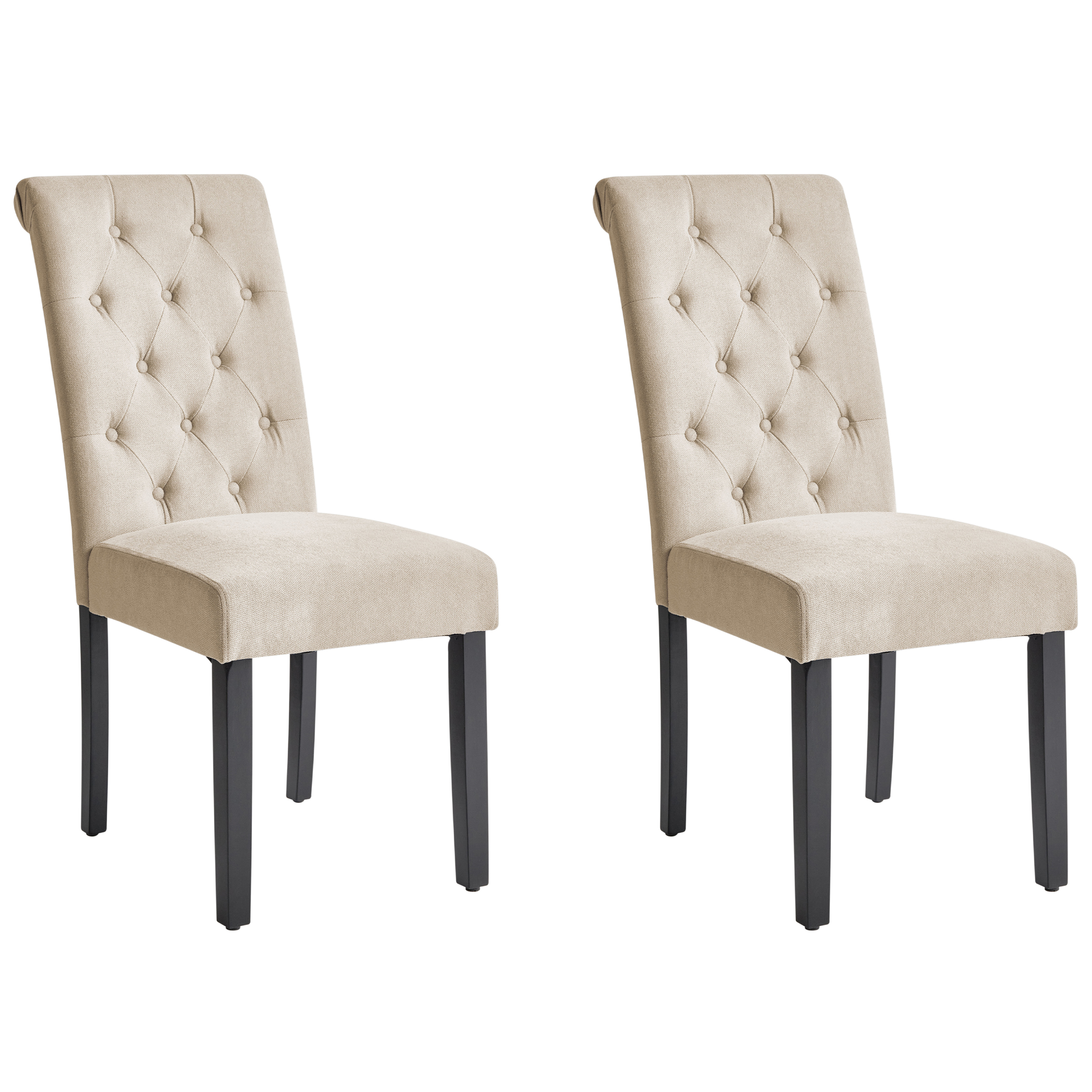 Sæt med 2 spisebordsstole VELVA Lys Beige