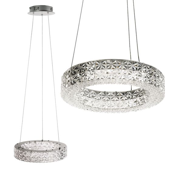 TOOLIGHT hængende loftlampe LED MS003-CP 28CM Krom 28x28x5cm