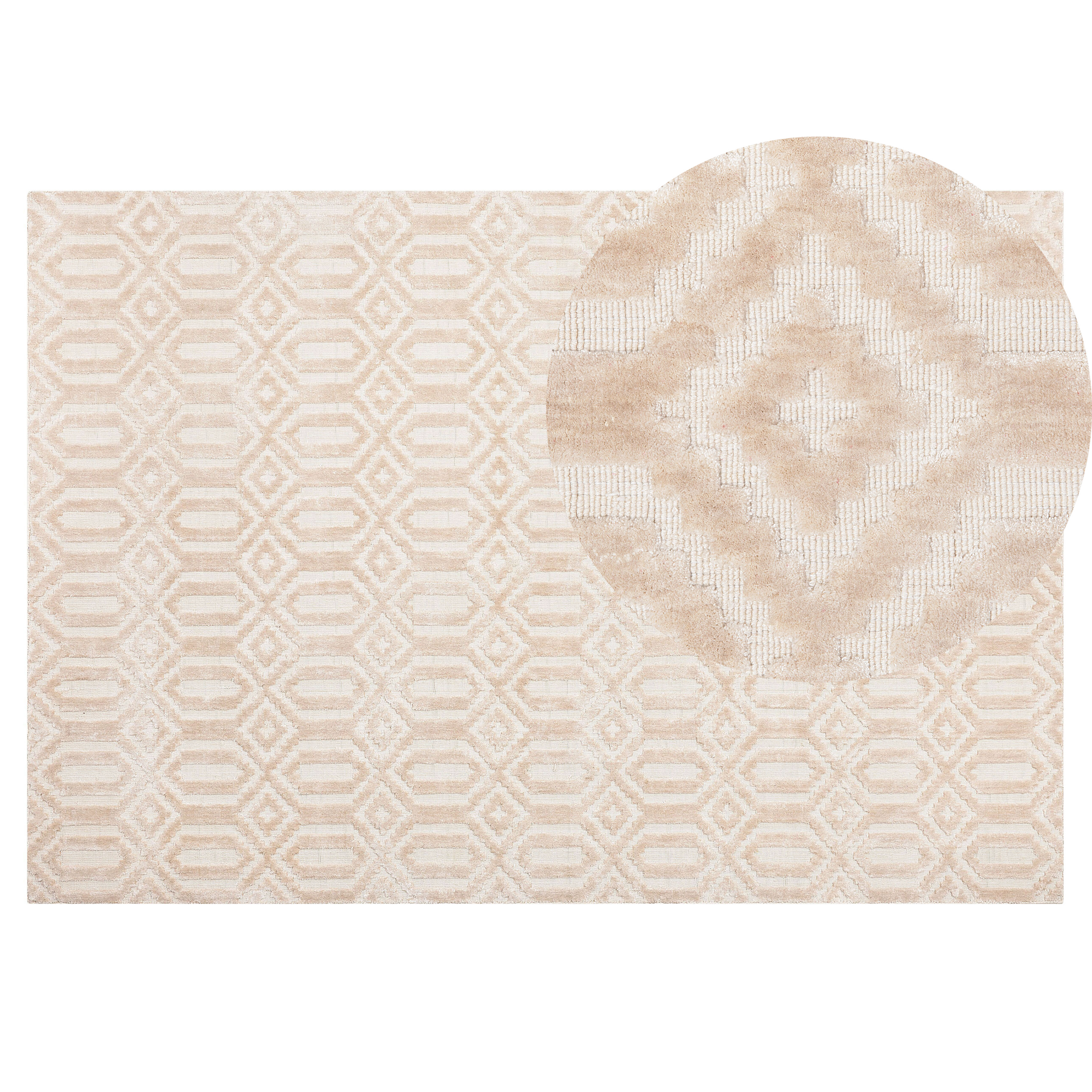 Gulvtæppe ADATEPE Beige 140 x 200 cm Viskose