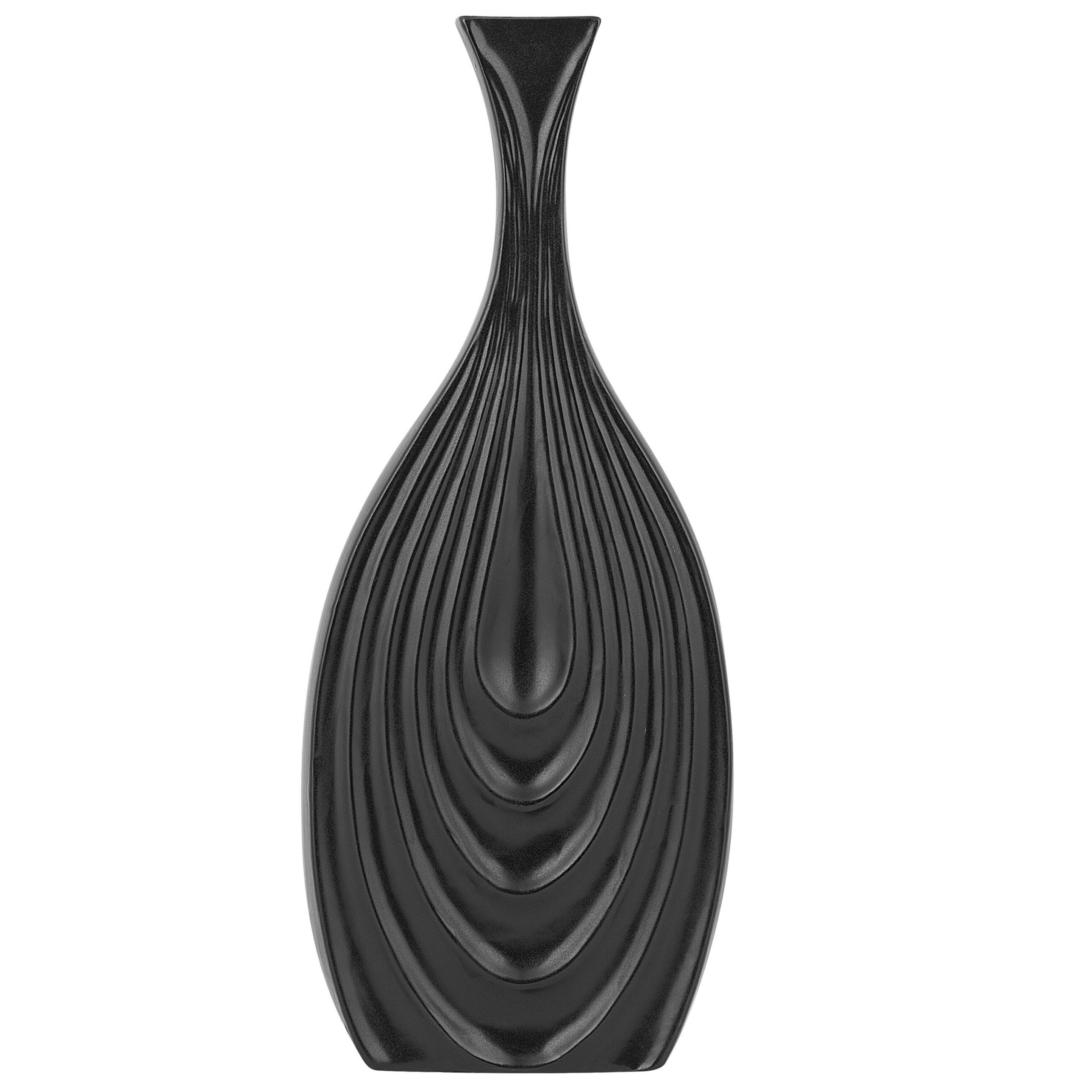 Dekovase THAPSUS 39 cm Keramik Sort
