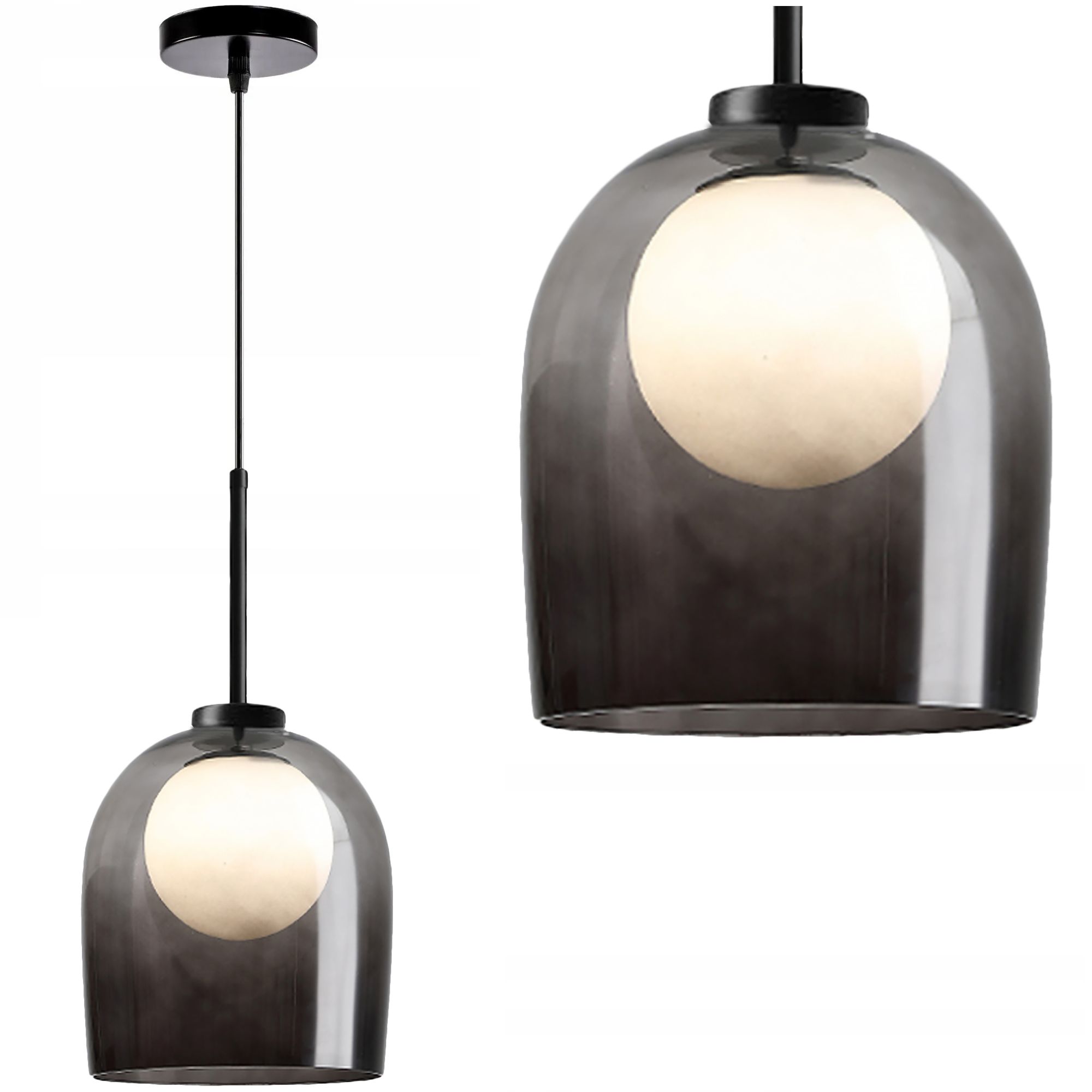 TOOLIGHT hængende loftlampe APP1026-1CP Sort 23,5x18x23,5cm
