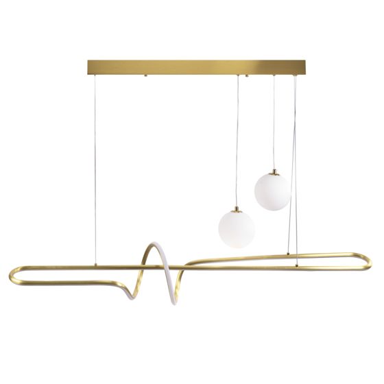 TOOLIGHT hængende loftlampe LHJ039-CP LED Guld/Børstet guld 120x19x100cm