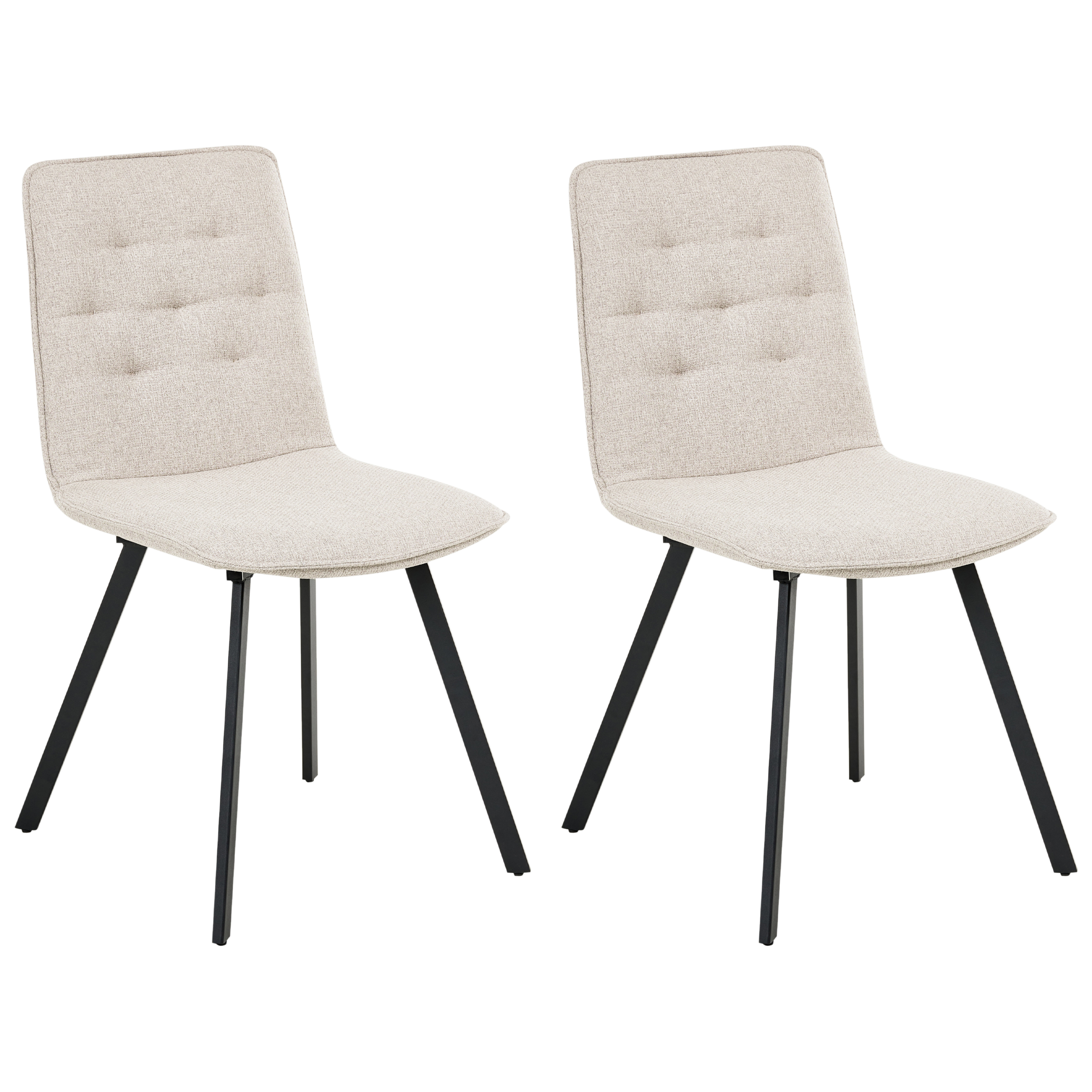 Sæt med 2 spisebordsstole CARVER Beige