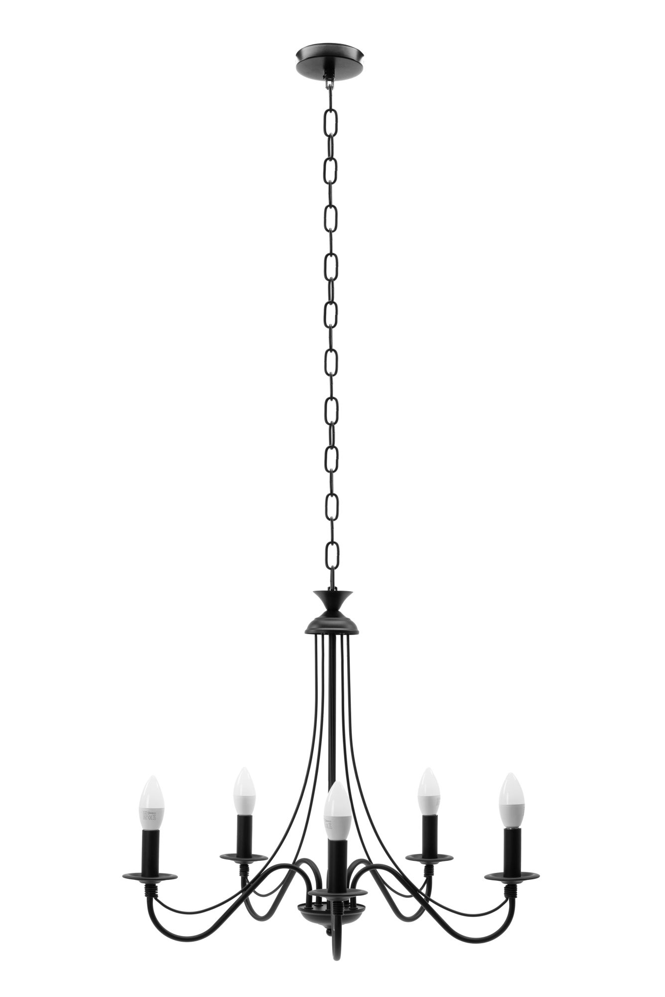 TOOLIGHT hængende loftlampe APP647-5CP Sort 60x60x110cm