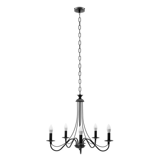 TOOLIGHT hængende loftlampe APP647-5CP Sort 60x60x110cm