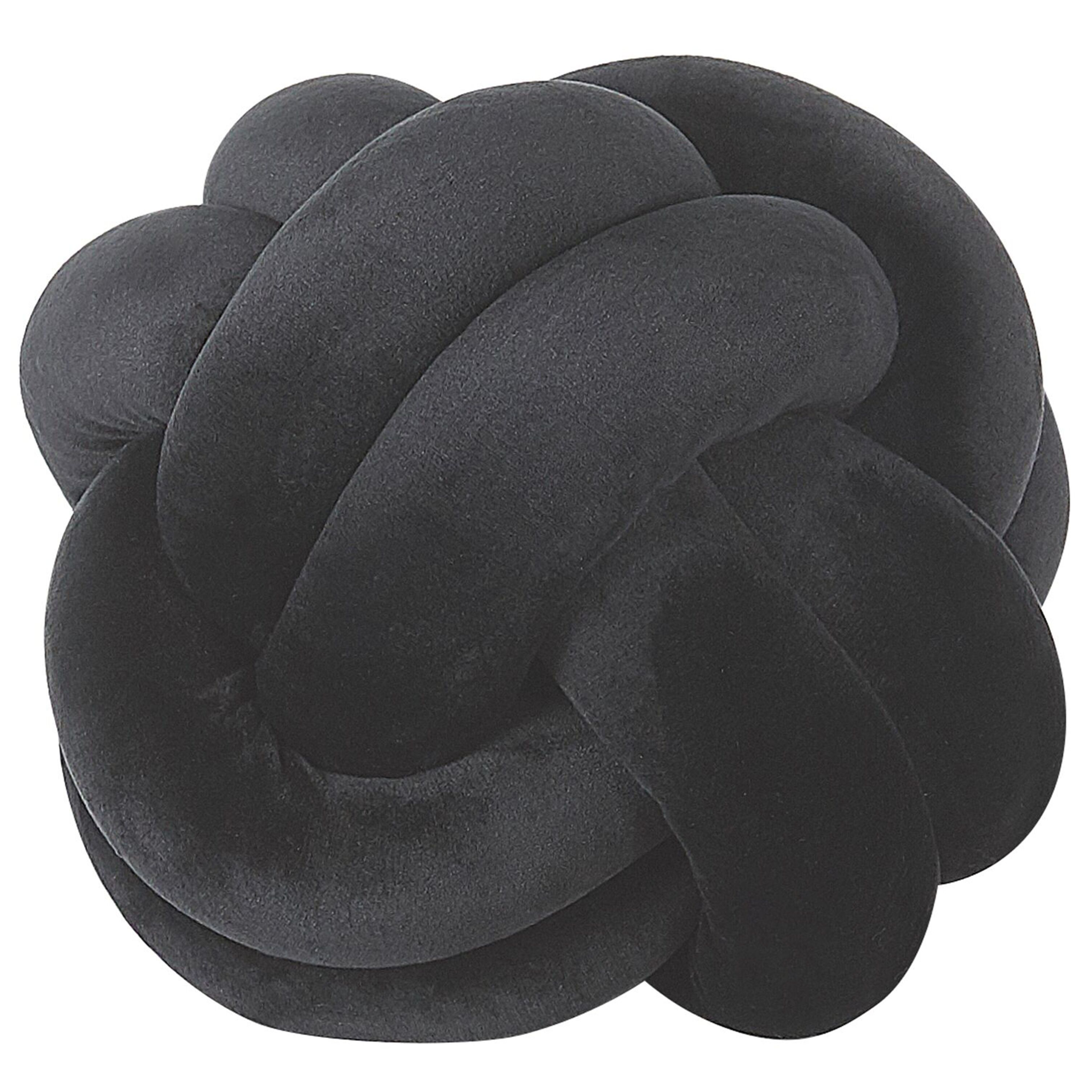 Pyntepude MALNI 20 x 20 cm Velour Sort Ensfarvet