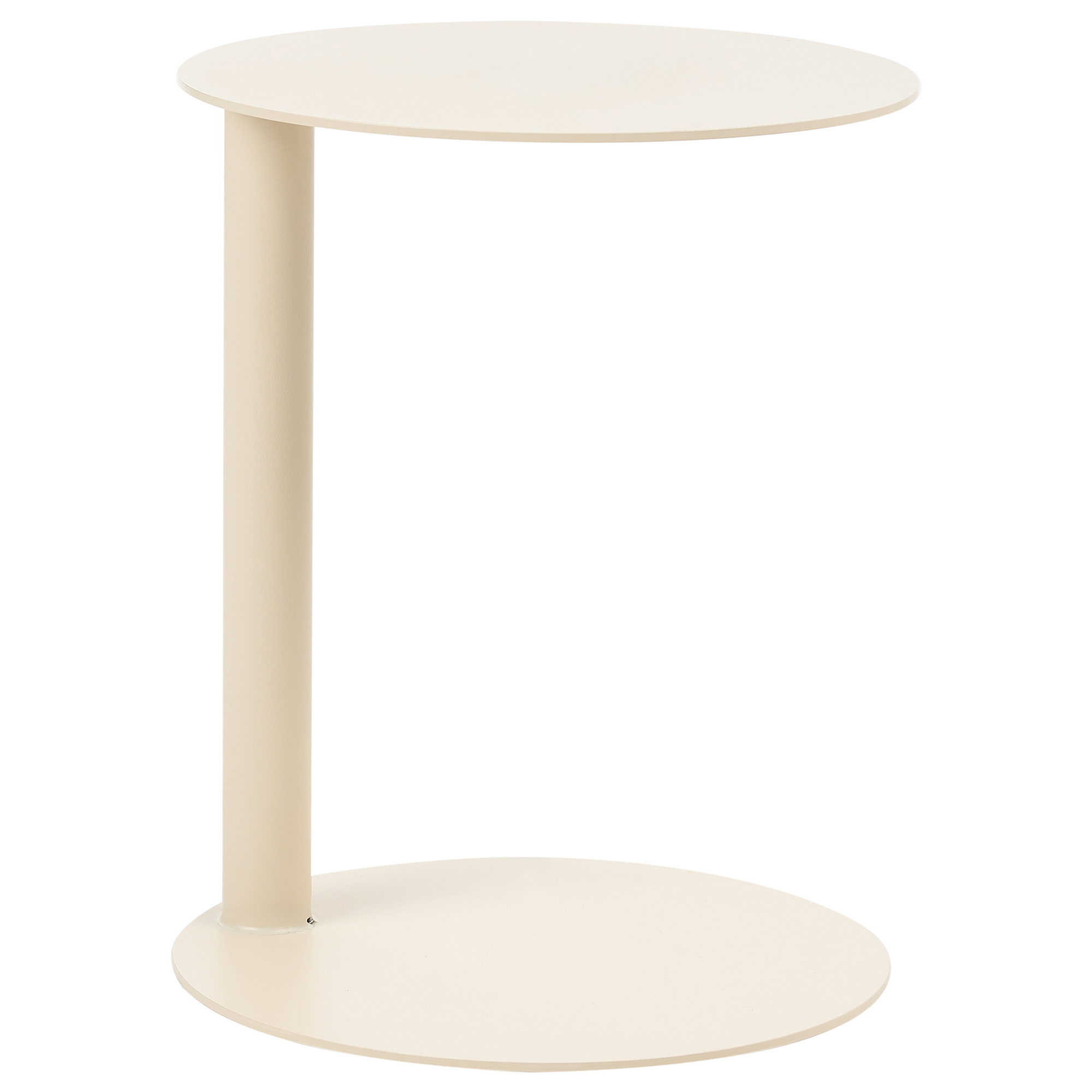 Udendørs sidebord VENTURINA 40 cm 40 cm Metal Beige