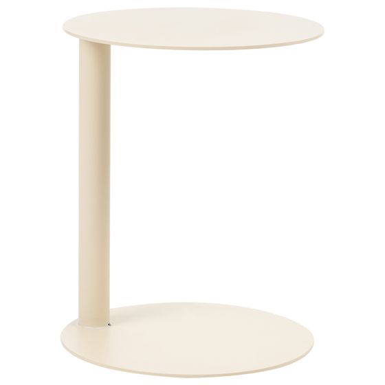 Udendørs sidebord VENTURINA 40 cm 40 cm Metal Beige