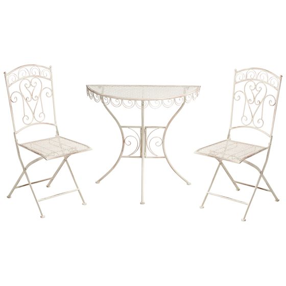 Altansæt Foldbar JUINA Metal Lys Beige