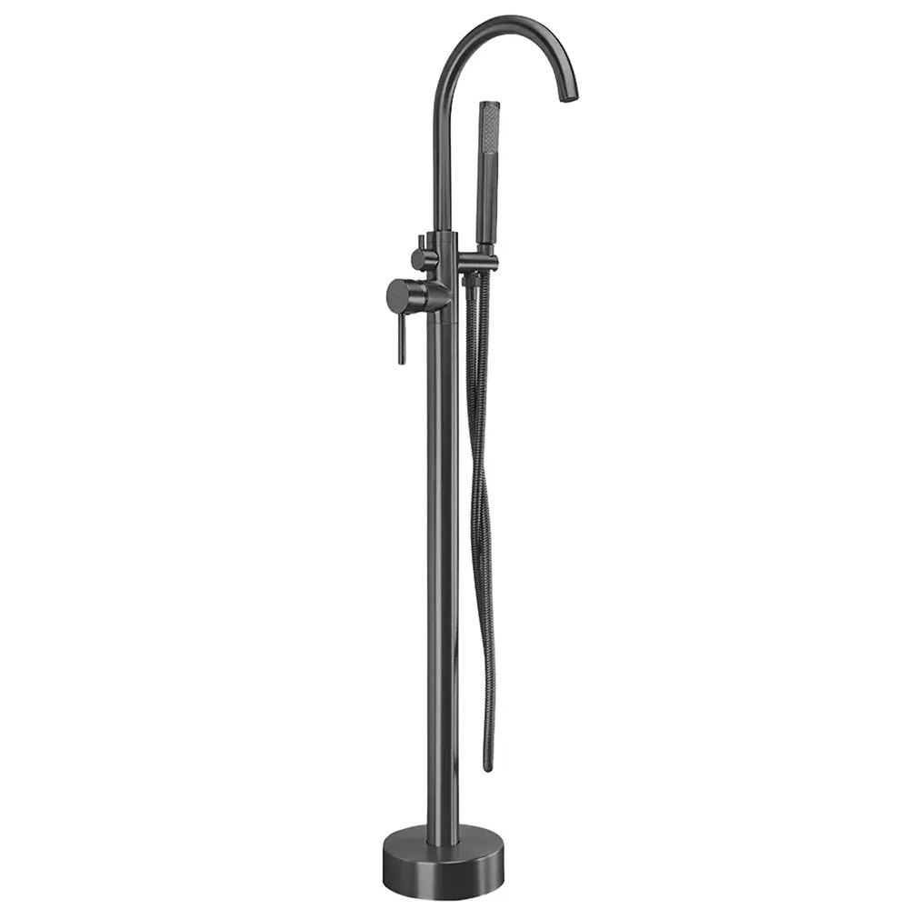 REA gulvmonteret badekarsarmatur lungo Titan, 26x20,5x110,5cm
