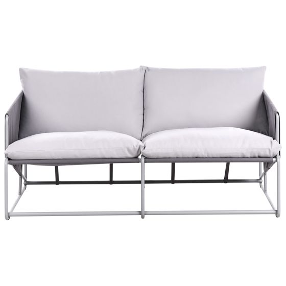 Havesofa 2 personers PONTE Metal Grå