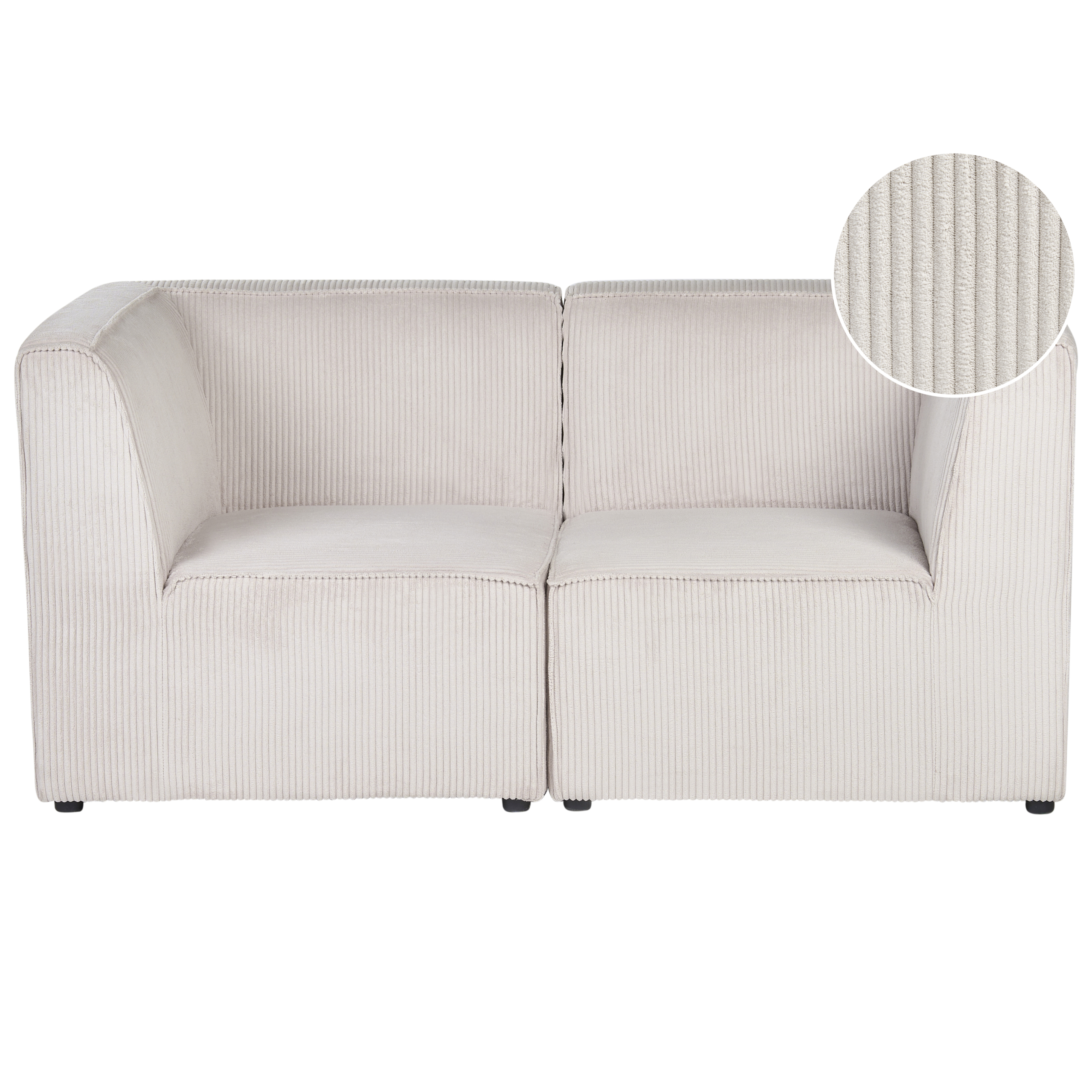 Modulsofa 2 personers LEMVIG Fløjl Beige