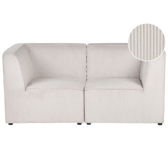 Modulsofa 2 personers LEMVIG Fløjl Beige