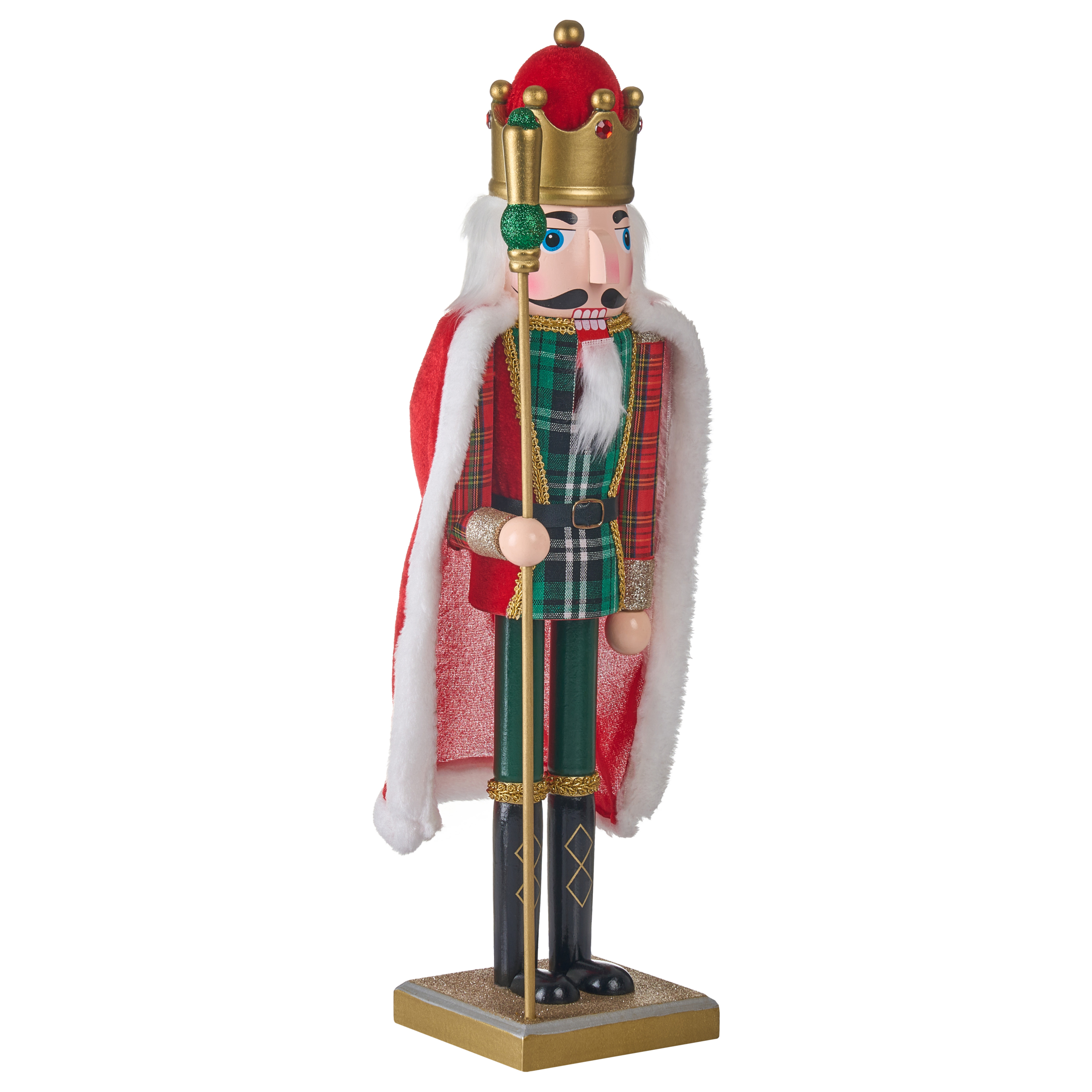 Dekorativ figur HALLSJON 50 cm Nøddeknækker Rood/groen