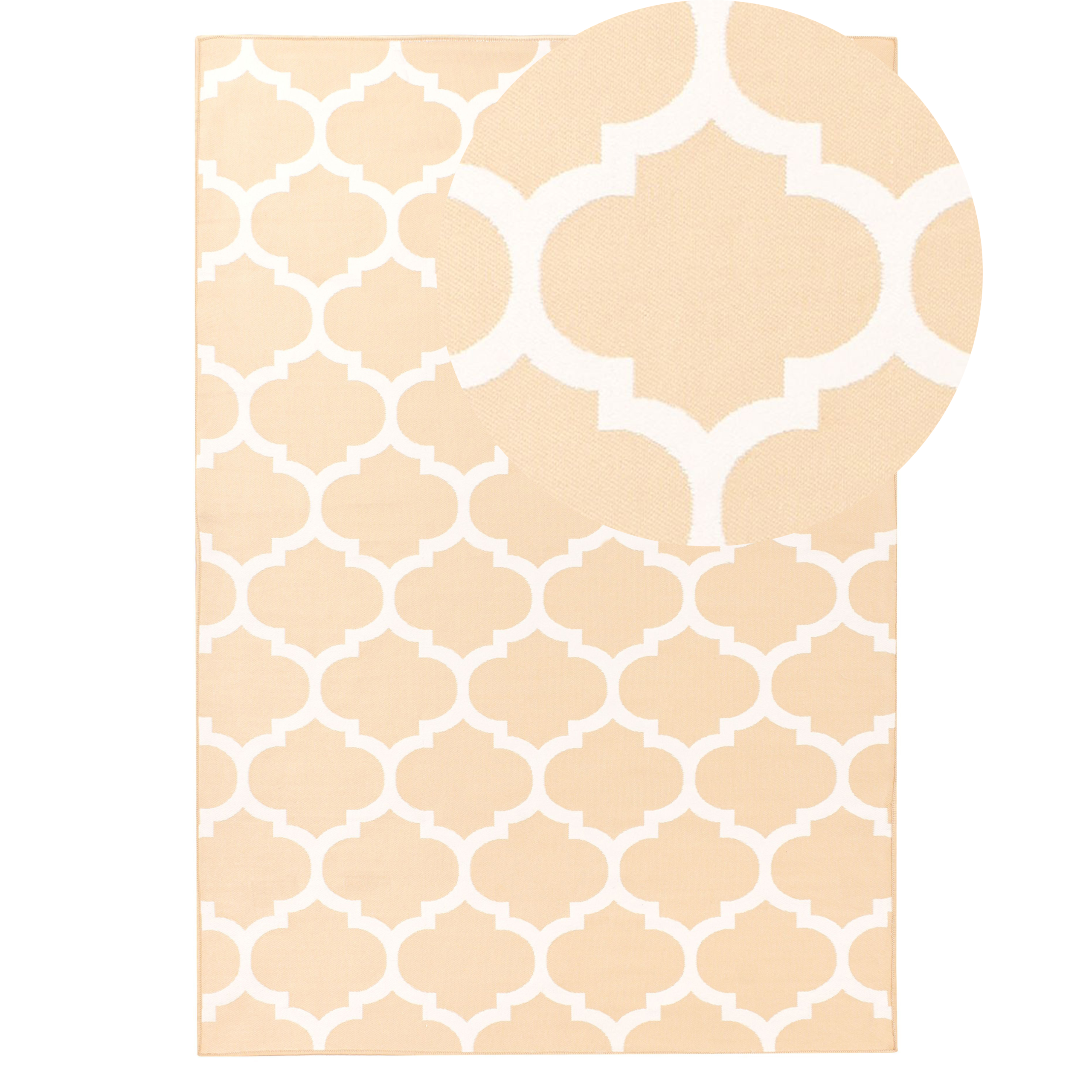 Udendørstæppe AKSU Beige 140 x 200 cm Kan vendes