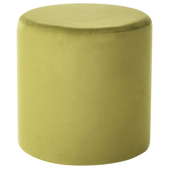 Puf LOVETT Velour Olivengrøn