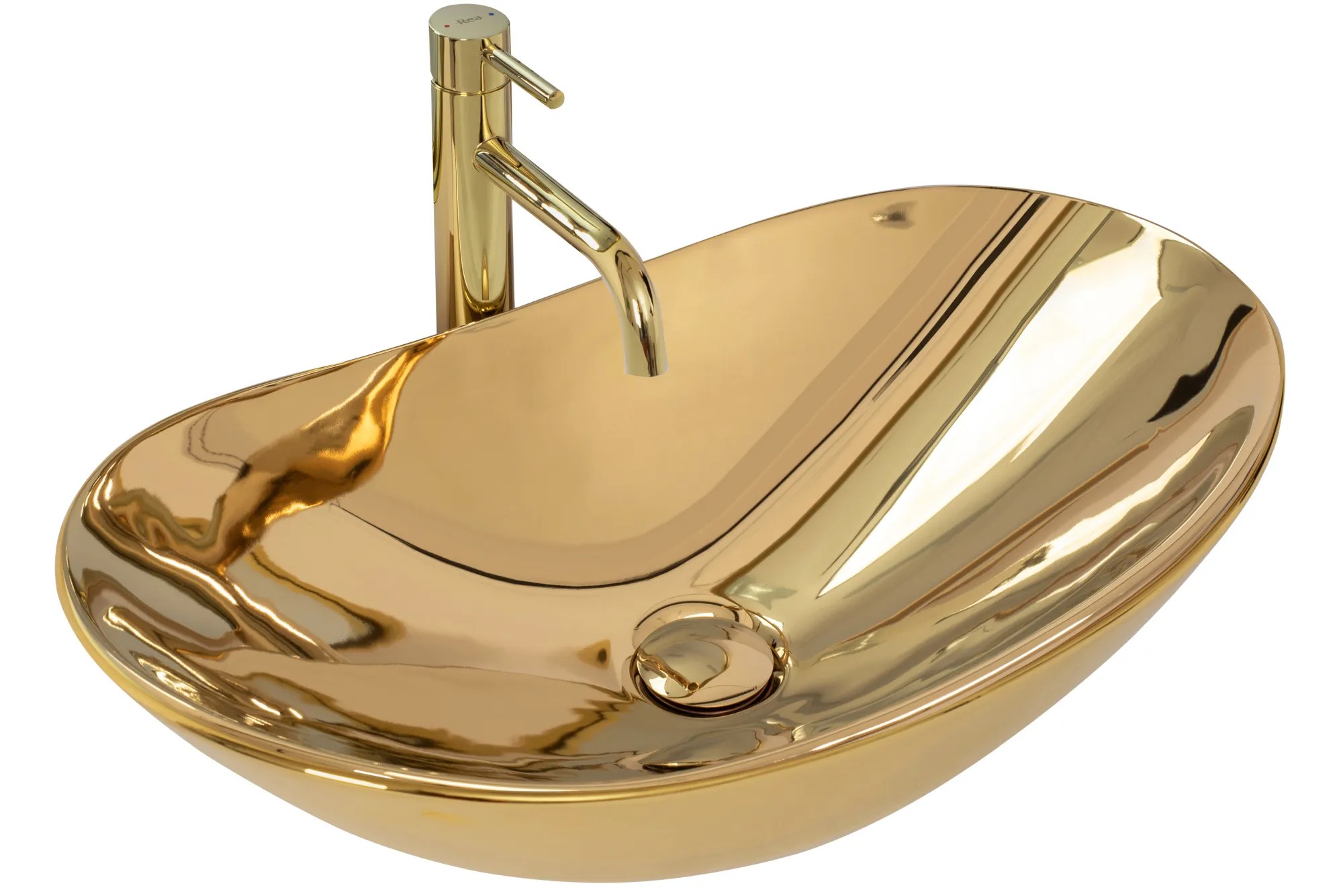 REA bordmonteret håndvask ROYAL Guld, 62x36x16cm