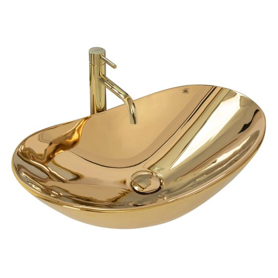REA bordmonteret håndvask ROYAL Guld, 62x36x16cm