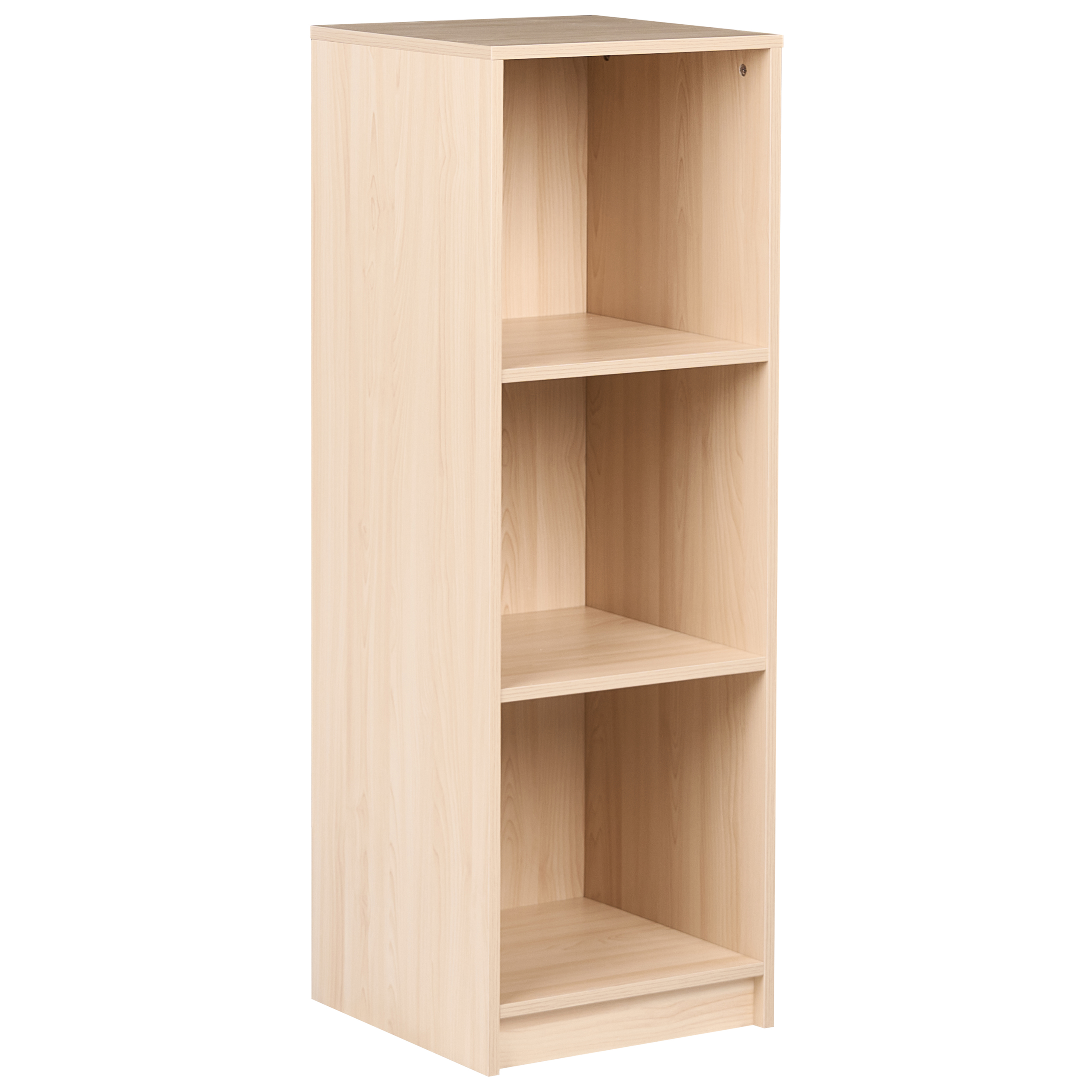 Bogreol med 3 hylder ZEHNA 117 cm Lysebrun