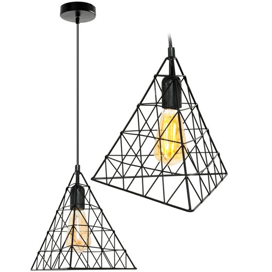 TOOLIGHT hængende loftlampe LH2058 Sort 28x28x95cm