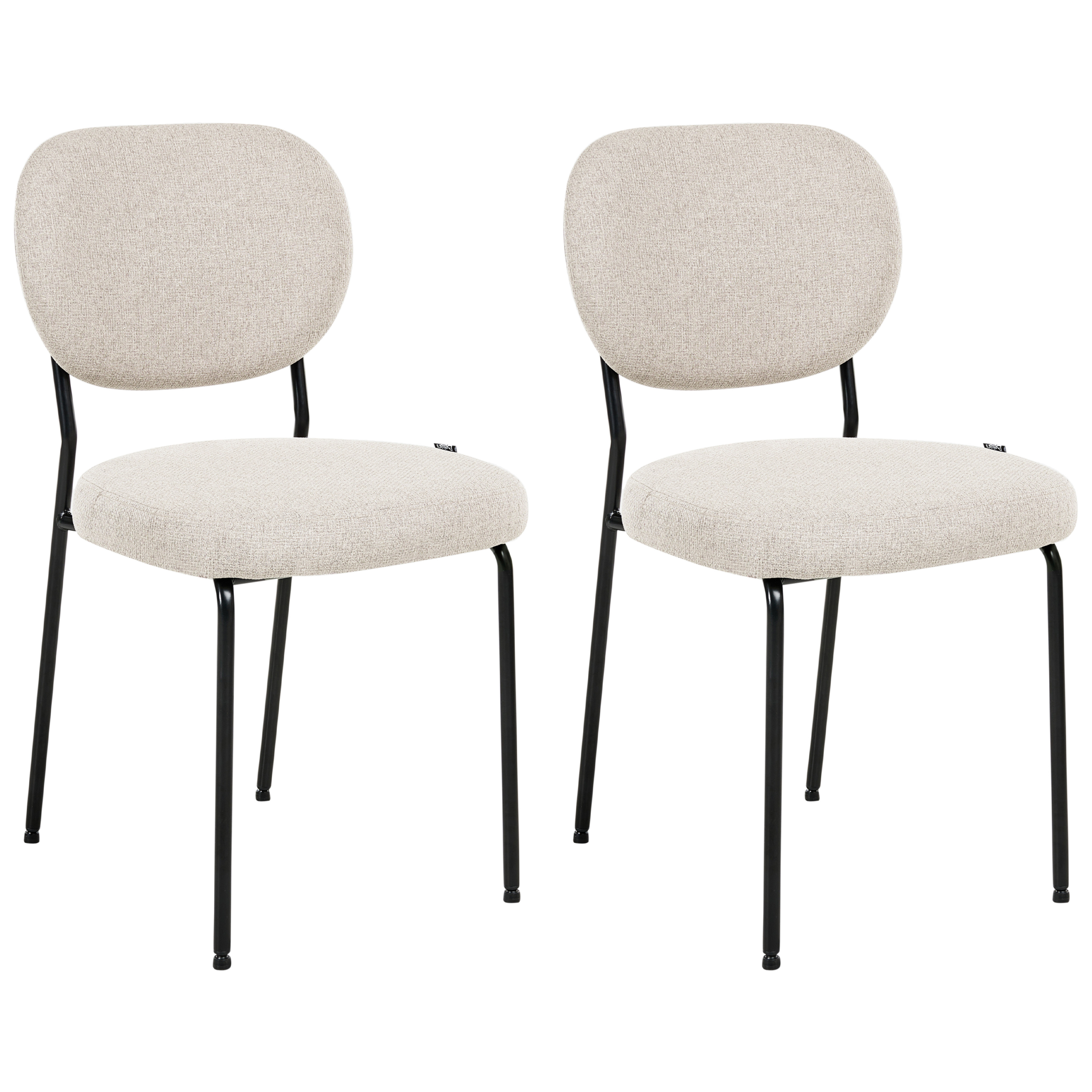 Sæt med 2 spisebordsstole LOLETA Lys Beige