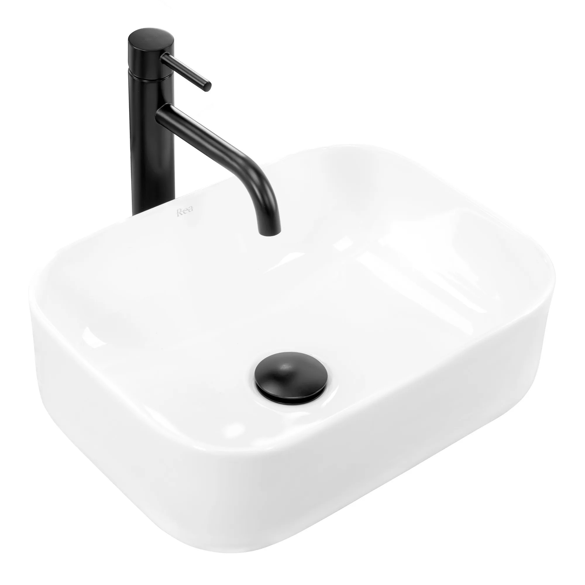 REA bordmonteret håndvask DEMI MINI Hvid, 40,5x31x14cm