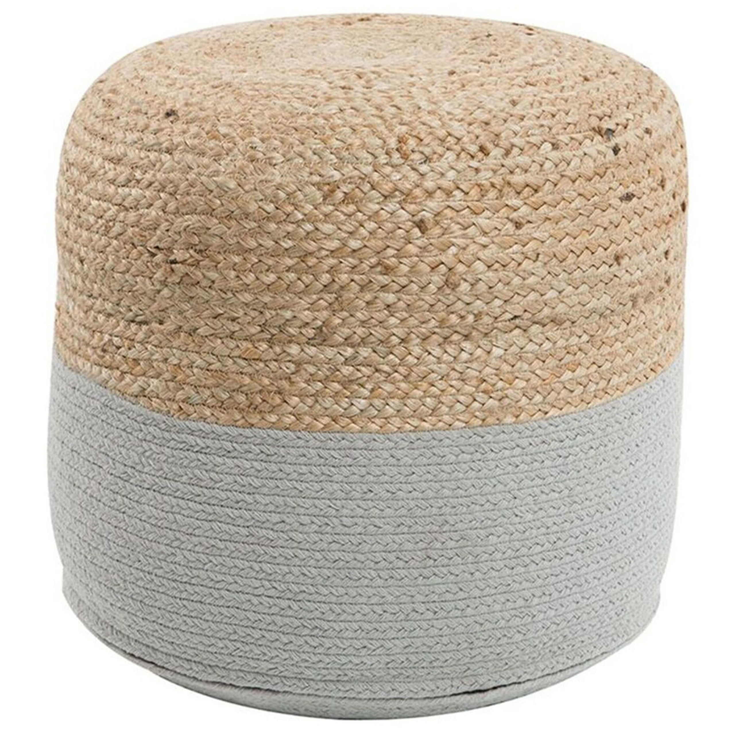 Puf DALAMA Jute Lysegrå