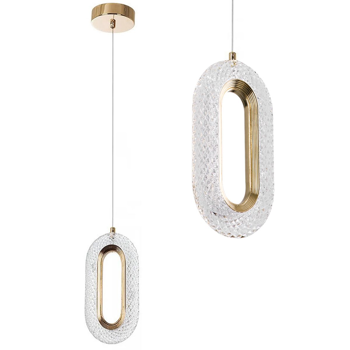 TOOLIGHT hængende loftlampe LED G113-1CP Guld 3,2x10,5x22,5cm
