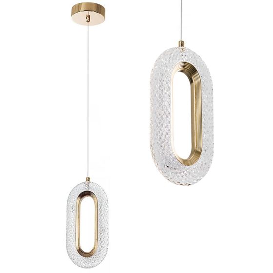 TOOLIGHT hængende loftlampe LED G113-1CP Guld 3,2x10,5x22,5cm