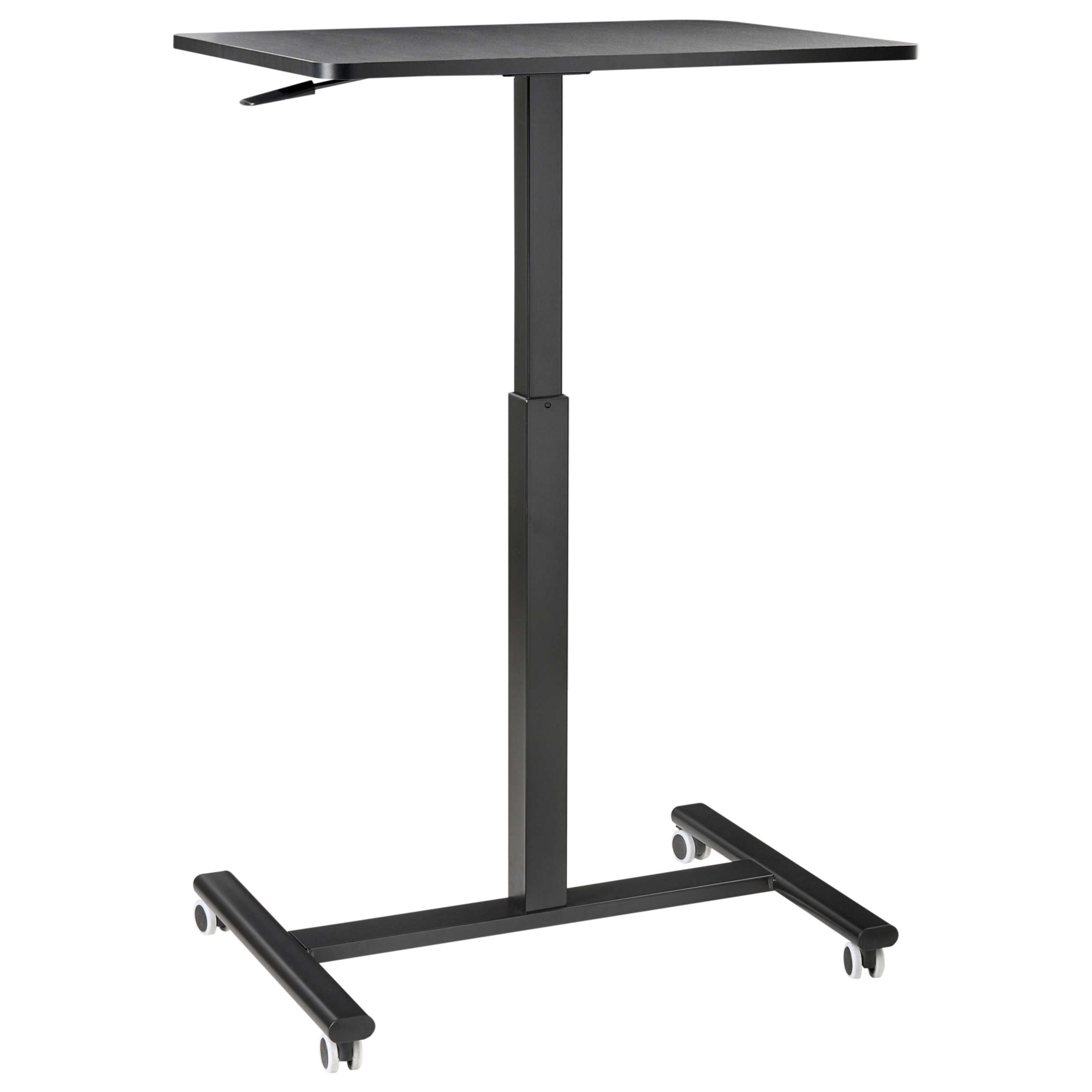 Manuelt justerbart hæve sænkebord til bærbar computer ACADEMIA 65 cm 48 cm Sort