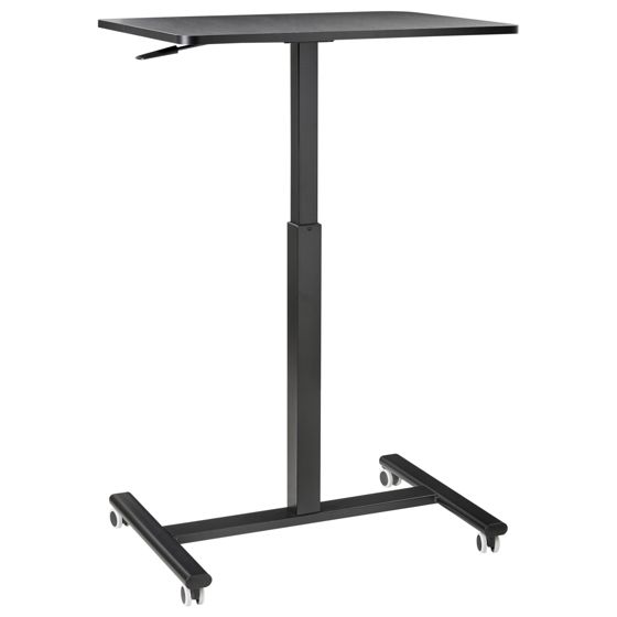 Manuelt justerbart hæve sænkebord til bærbar computer ACADEMIA 65 cm 48 cm Sort