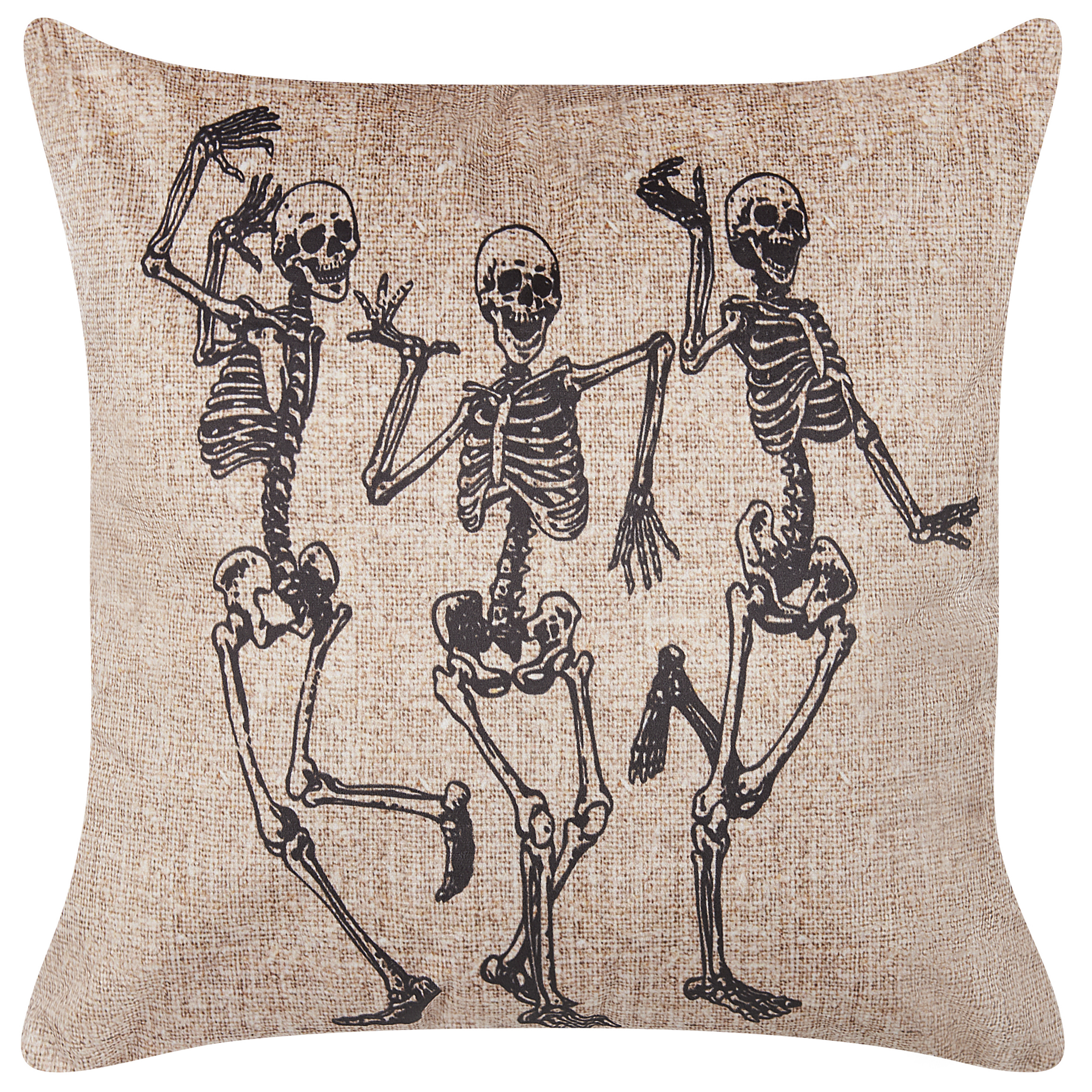 Pyntepude MORTESTI 45 x 45 cm Velour Lys Beige Abstraktmønster