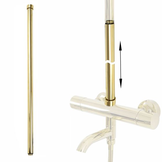 REA forlænger til badekar- og brusesæt 60cm Guld, 2,2x2,2x61,5cm