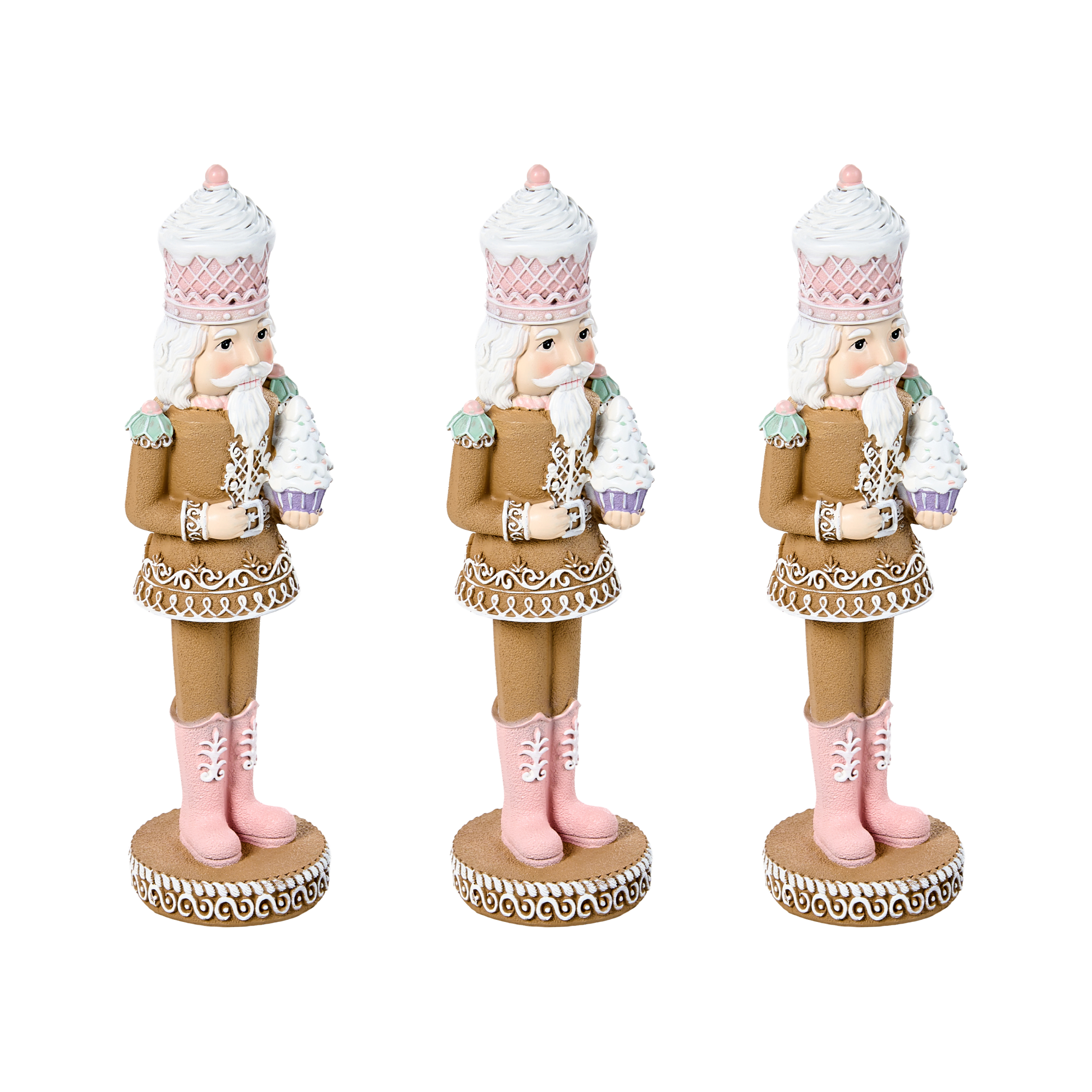 Sæt af 3 figurer PERTTULA 31 cm Nøddeknækker Multifarvet