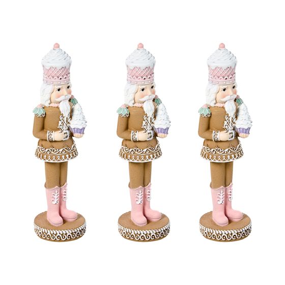 Sæt af 3 figurer PERTTULA 31 cm Nøddeknækker Multifarvet