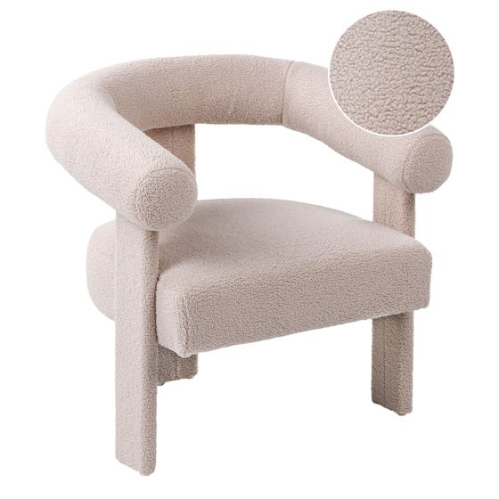 Lænestol ILBRO Boucle Lys Beige