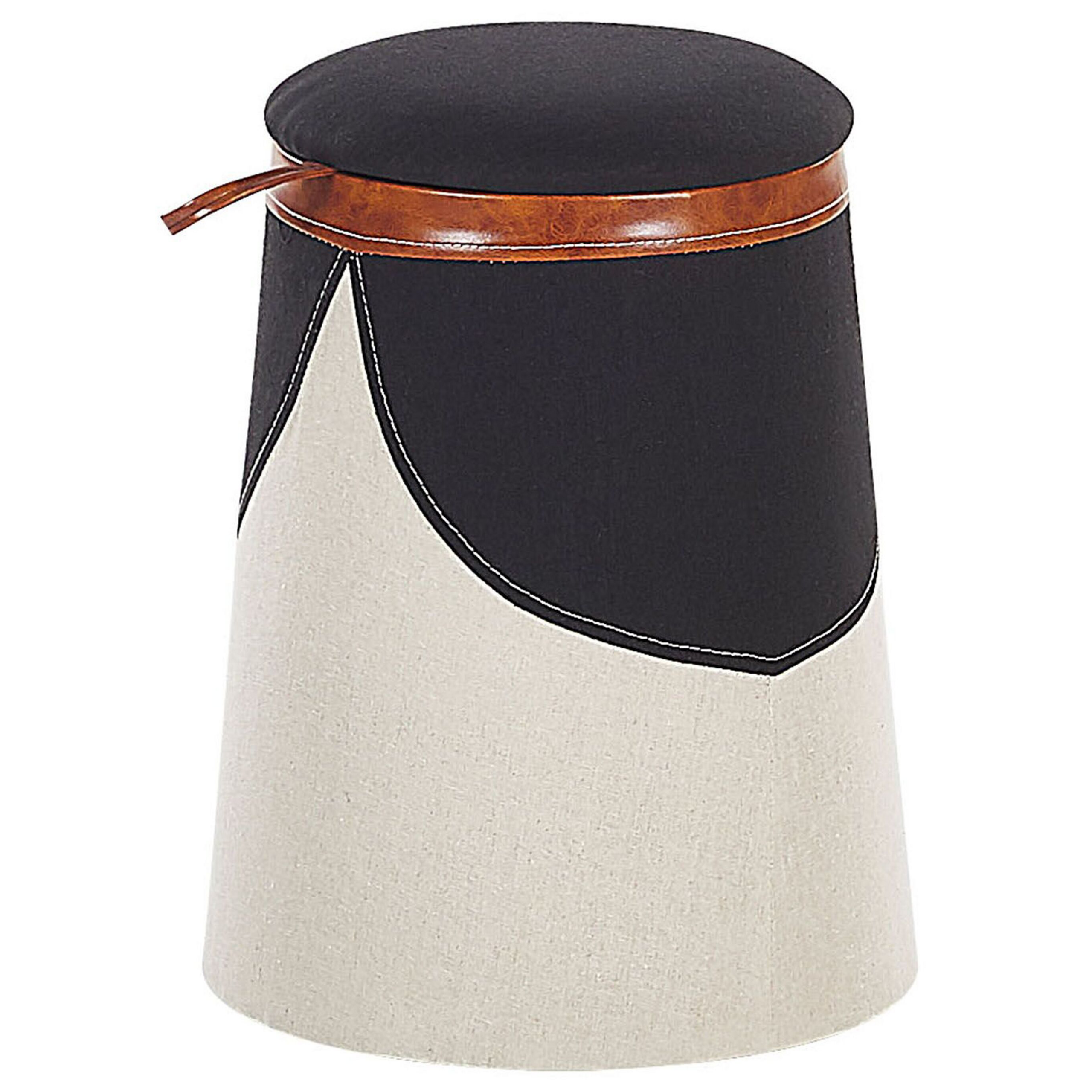 Børnepuf med opbevaring APACHE Kunstlinned Beige