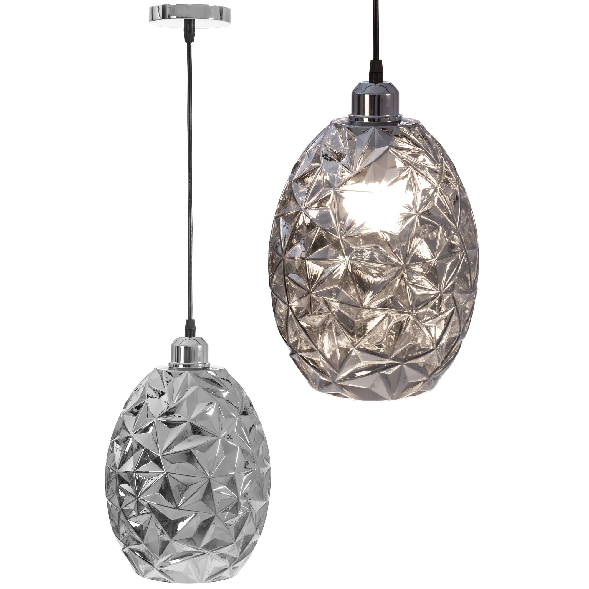 TOOLIGHT hængende loftlampe APP564-1CP Krom 30x20x60cm