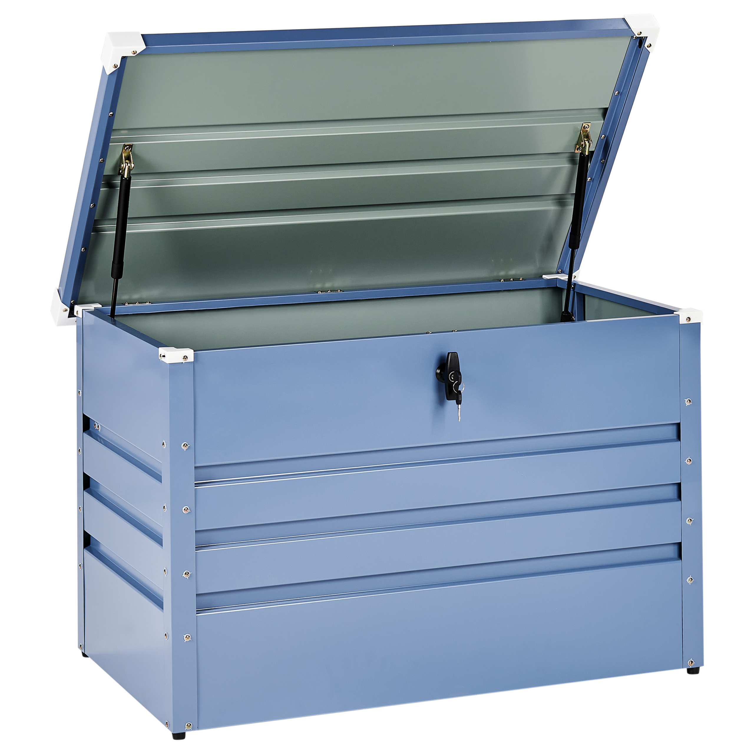 Opbevaringsboks CEBROSA 100 cm 62 cm Metal Blå