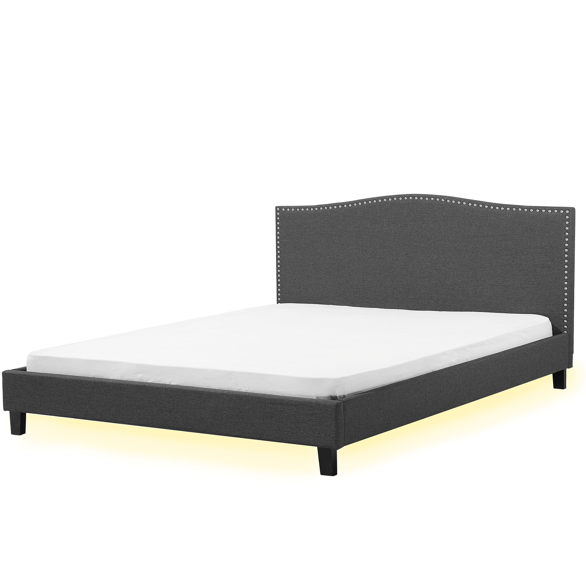 Seng MONTPELLIER 180 x 200 cm LED Hvid