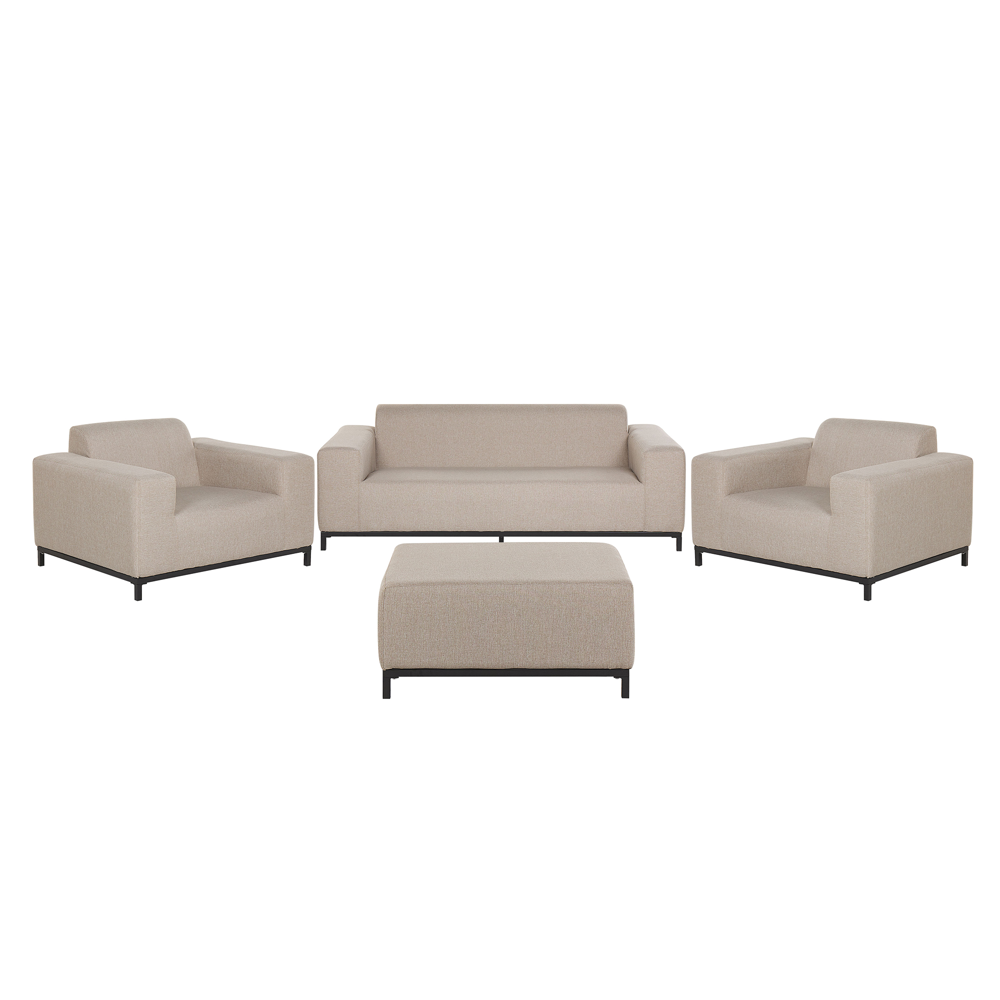 Loungesæt med bord 5 personers ROVIGO Beige