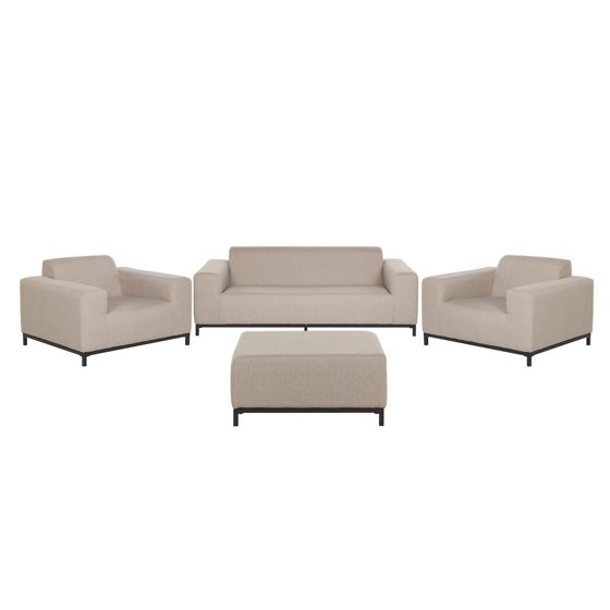 Loungesæt med bord 5 personers ROVIGO Beige