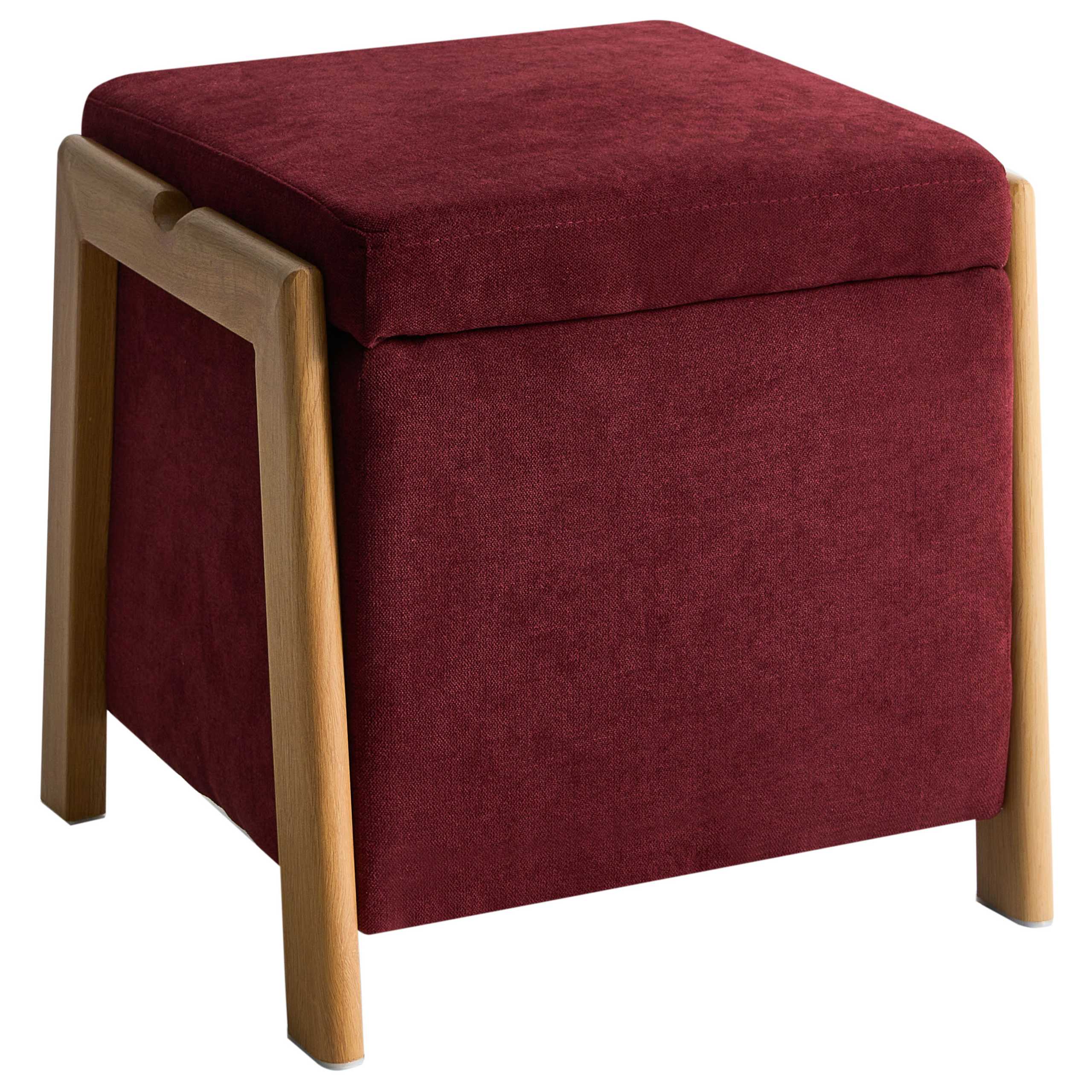 Puf med opbevaring EDLAND 45 cm Bordeaux