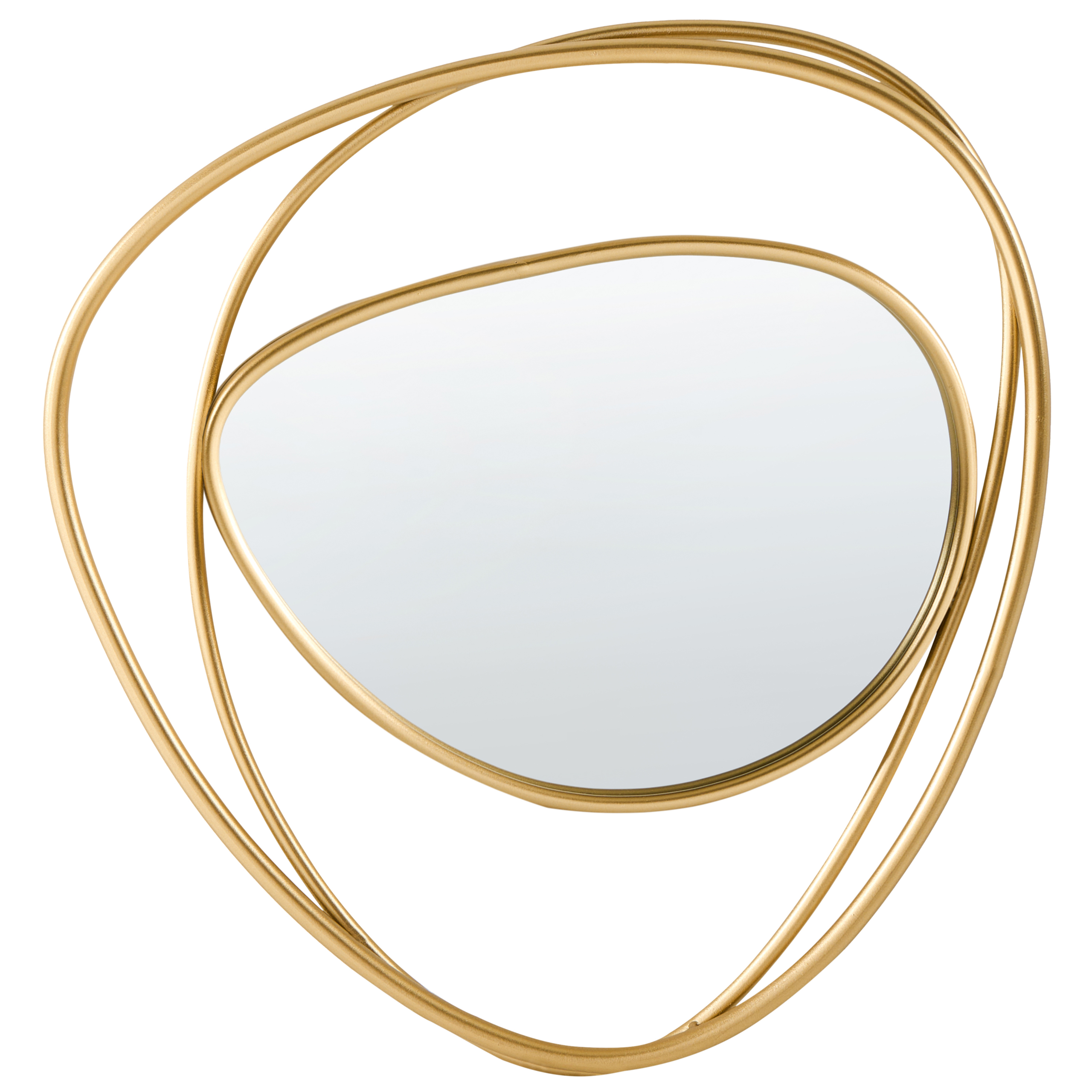 Vægspejl COURCY 50 cm 54 cm Metal Guld