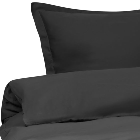 Sengetøj PARKROSE 200 x 200 cm Bomulds-satin Sort