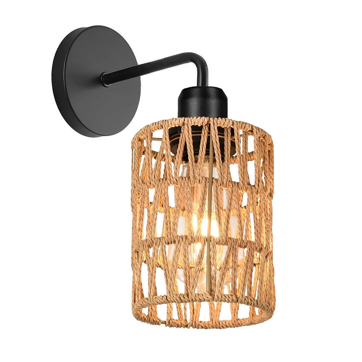 TOOLIGHT væglampe APP1623-1W BOHO Beige/Sort 29x12x29cm