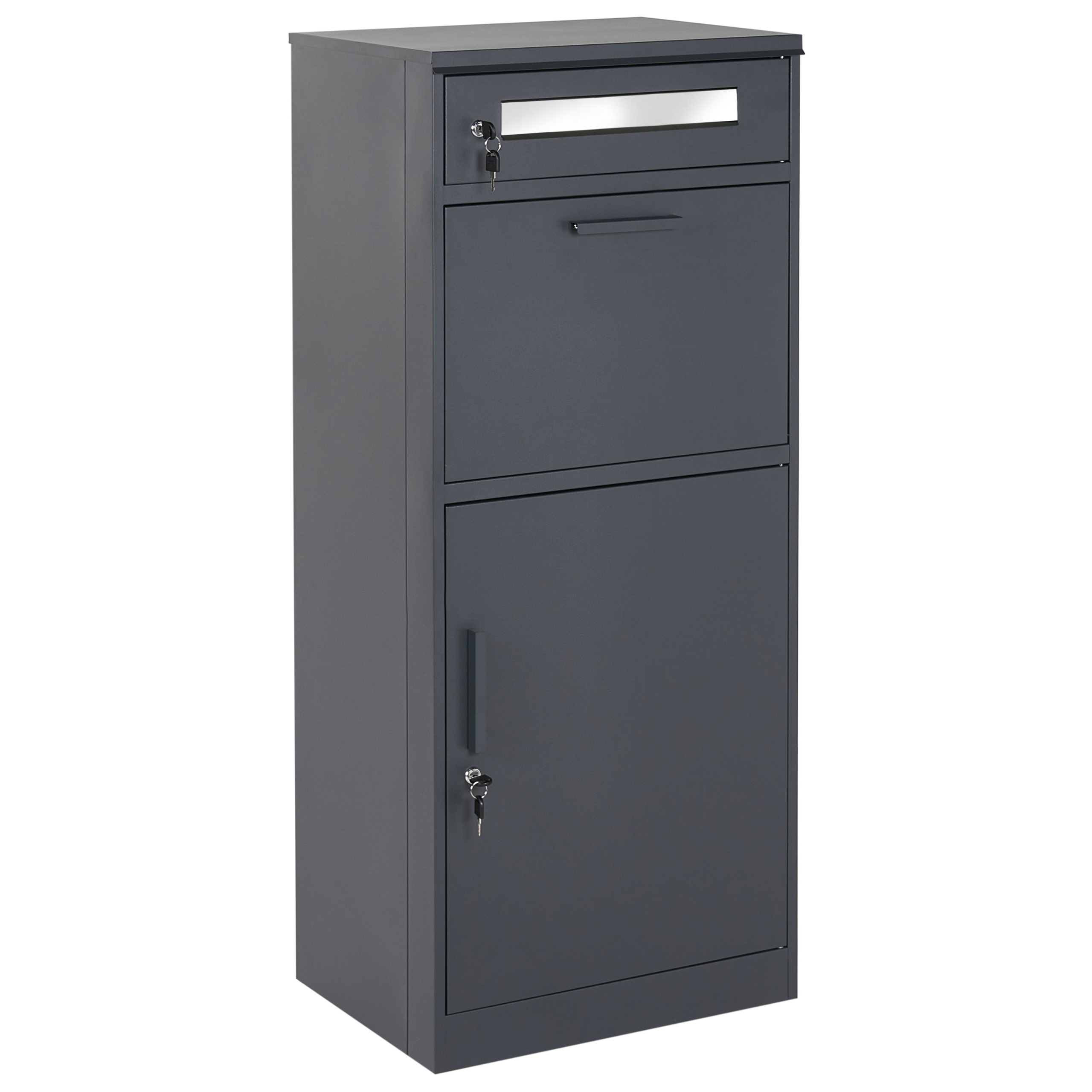 Pakke- og brevkasse CISTERNINO 53 cm 39 cm Metal Grafit