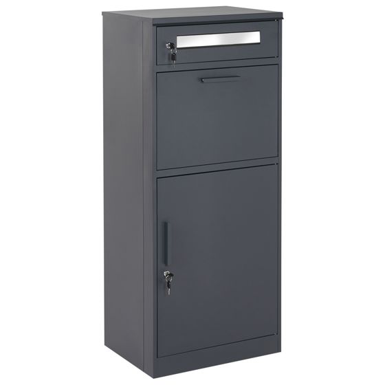 Pakke- og brevkasse CISTERNINO 53 cm 39 cm Metal Grafit