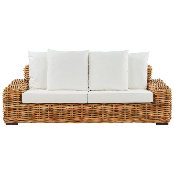 Havesofa 3 personers FORLI Rattan Naturlig