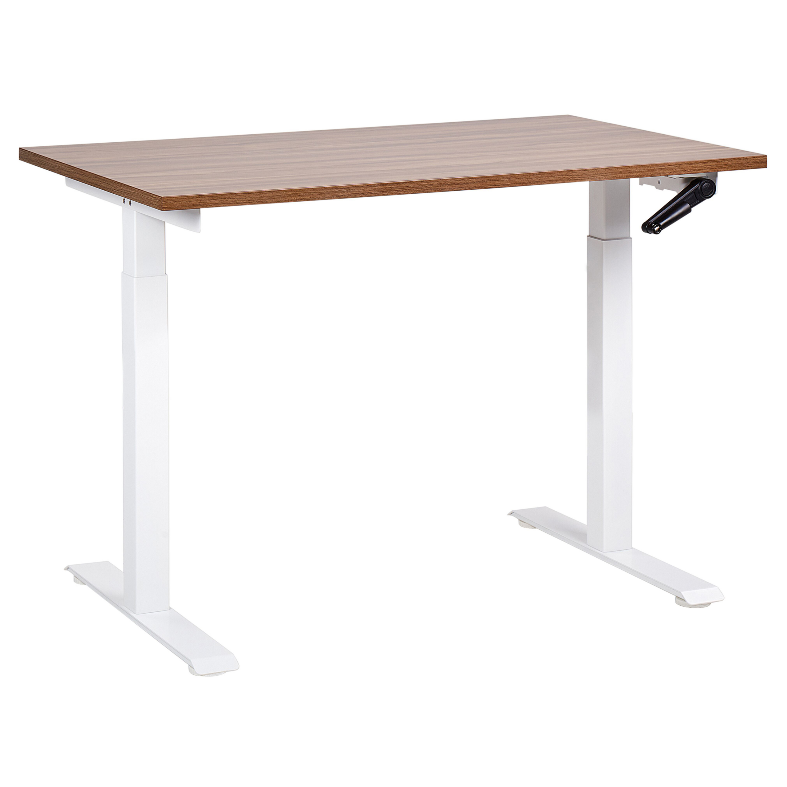 Manuelt justerbart hæve sænkebord DESTINES 120 cm 72 cm Brun/hvid